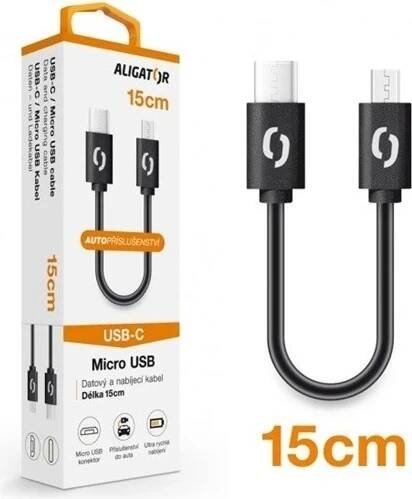 Aligator DATKP45 POWER USB-C/microUSB, 15cm