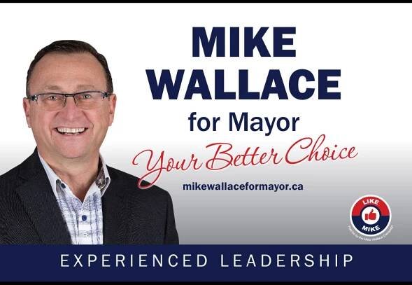 Mike Wallace for Mayor banner.