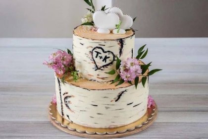 Moderní svatební dort