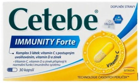 Cetebe Kapsle Immunity Forte, doplněk stravy, 30 ks