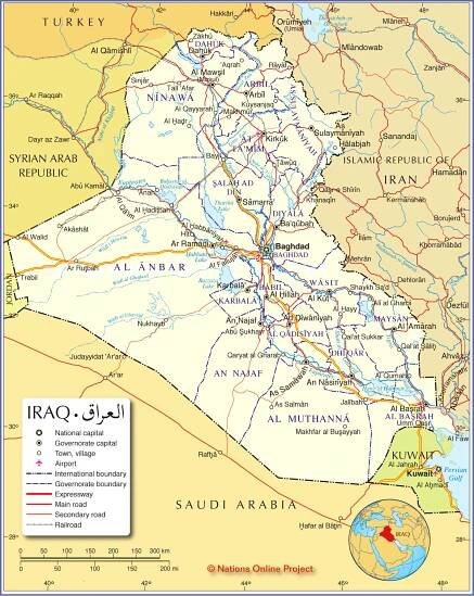 Map of Iraq - Nations Online Project