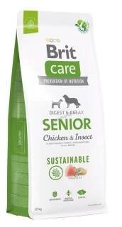 Brit Care Dog Sustainable s kuřecím a hmyzem Senior 12 kg - Granule pro psy