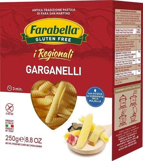 Farabella i Regionali GARGANELLI čerstvé stabilizované kukuřično-rýžové těstoviny bez lepku 250 g