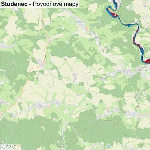 Studenec - mapy | Kurzy.cz