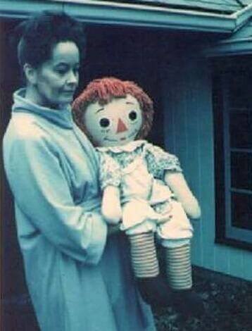 Lorraine Warren Holding The Annabelle Doll