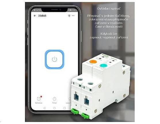 Jistič Tongou TO-Q-SR225WE 230V/25A 2P s Wi-Fi ovládáním, na DIN lištu | AtosElektro.cz