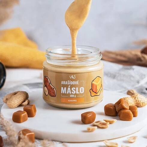 Arašídové máslo - Bílá čokoláda & karamel - 300 g - Elated.cz