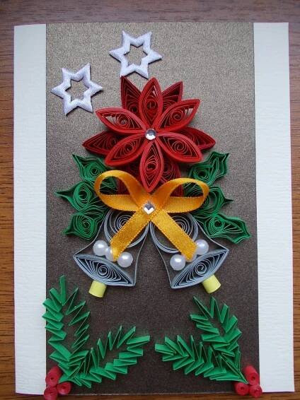 Paper Quilling Designs for Christmas Cards