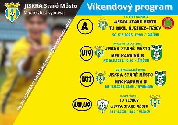 Program na tento víkend 17.-18.5.2025 | JISKRA Staré Město