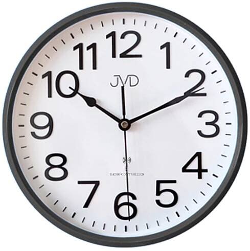 Rádiem řízené nástěnné hodiny JVD RH683.3 černé - Silvertime