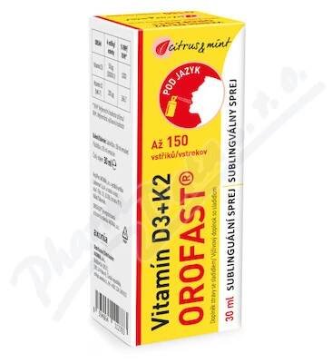 Vitamín D3+K2 OROFAST sublinguální sprej 30ml