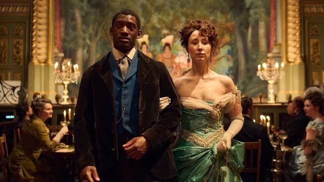 Malachi Kirby as Hezekiah Moscow and Erin Doherty as Mary Carr in "A Thousand Blows."