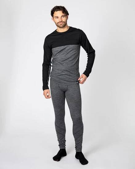Pánské - Trička s dlouhým rukávem - Bula Retro Wool Crew Black | Merino sport