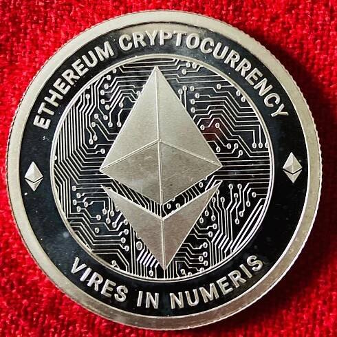 1oz Ethereum stříbrná mince 999Ag