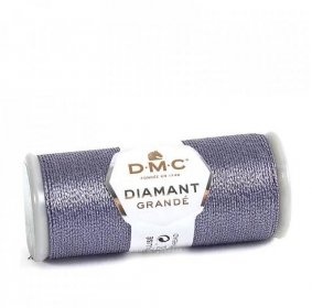 DMC Diamant Grandé metalická nit, šedá