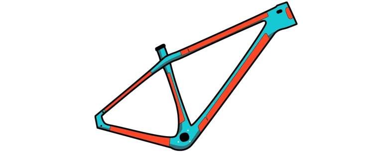 RideWrap set ochranných fólií na rám 60 % pokrytí pro pevná horská kola