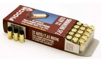 náboj pistolový Fiocchi 7.65 BROW LRN TFL 4.73g/73gr.