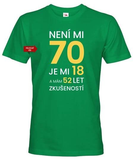 Pánské tričko k 70. narozeninám - ideální dárek k 70. narozeninám