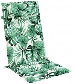 NakupyXL  Podušky na židli s vysokým opěradlem 2 ks vzor listů oxford Zelená