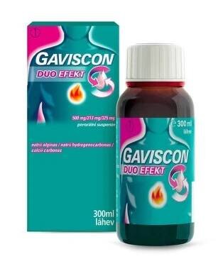 Gaviscon Duo Efekt 500mg/213mg/325mg por.sus.300ml