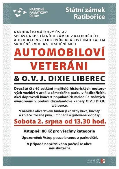 Automobiloví veteráni a O. V. J. DIXIE Liberec v Ratibořicích 2025