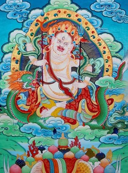 White Dzambhala Thangka