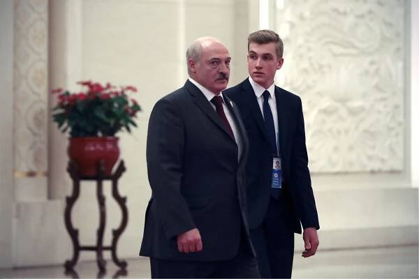 Alexandr Lukašenko se synem Nikolajem