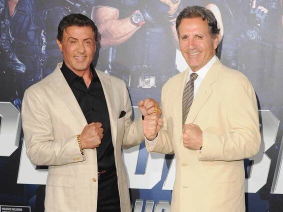 Sylvester Stallone and Frank Stallone at the Los Angeles Premiere "The Expendables 3" on August 11, 2014 in Hollywood, California.