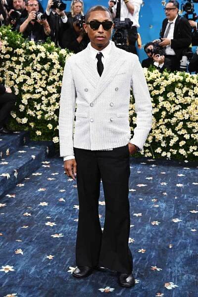 Pharrell Williams at The 2025 Met Gala Celebrating "Superfine: Tailoring Black Style" held at the Metropolitan Museum of Art on May 05, 2025 in New York, New York.