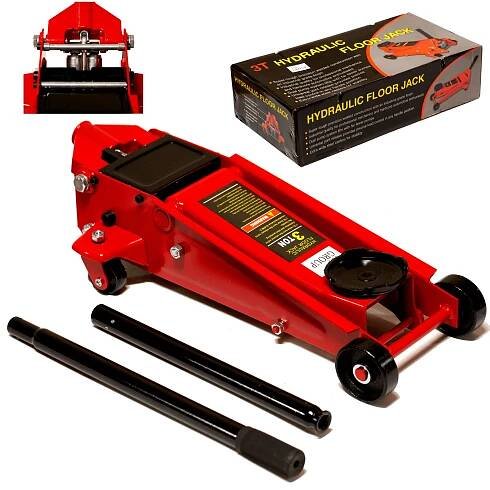 Nízkoprofilový hydraulický zvedák s pojezdem, 3t