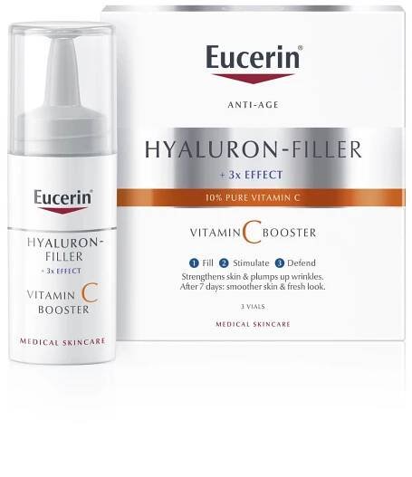 Eucerin Hyaluron-Filler + 3x Effect Vitamin C booster proti vráskám 3x8 ml