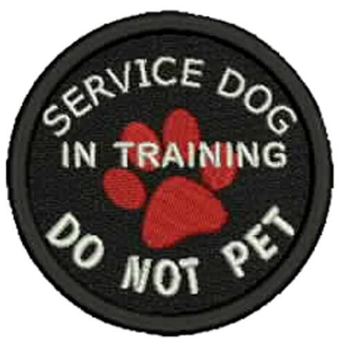 Service Dog In Training DO NOT PET Embroidered Patch
