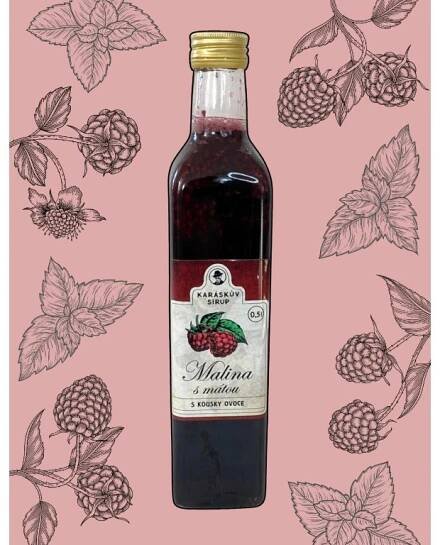 KARÁSKŮV SIRUP MALINOVÝ S MÁTOU (500 ml) /J - Vytvorsidomov