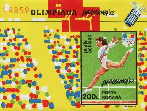 Rumunsko 1992 Známky aršík 275 ** sport Olympiáda olympijské hry