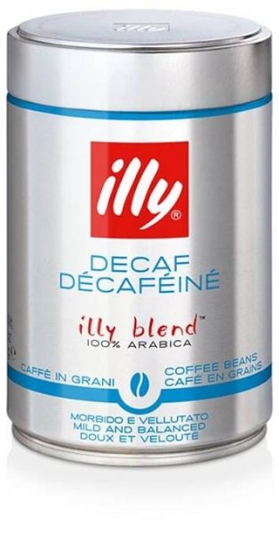 Illy zrnková káva bez kofeinu