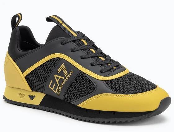 Boty EA7 Emporio Armani Black & White Laces black/antique moss