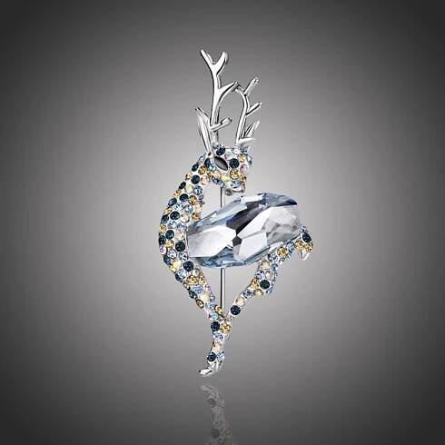 Vánoční brož Swarovski Elements Rudolf 1 - vánoční sob