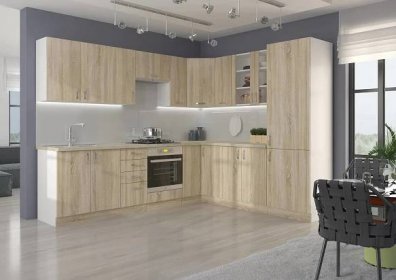 Sada rohového kuchyňského nábytku Sold 270x230 cm jedinečný styl skřín�ěk bude ladit s interiérem každé kuchyně