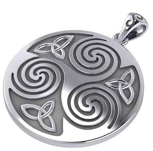 Keltský stříbrný přívěsek Triskelion
