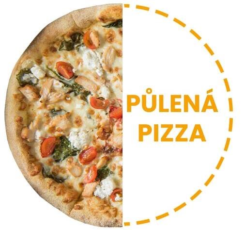 32cm 32 cm Půlená pizza - Smetanový základ
