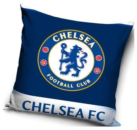 Polštářek Chelsea FC, modrý, zip, 40x40