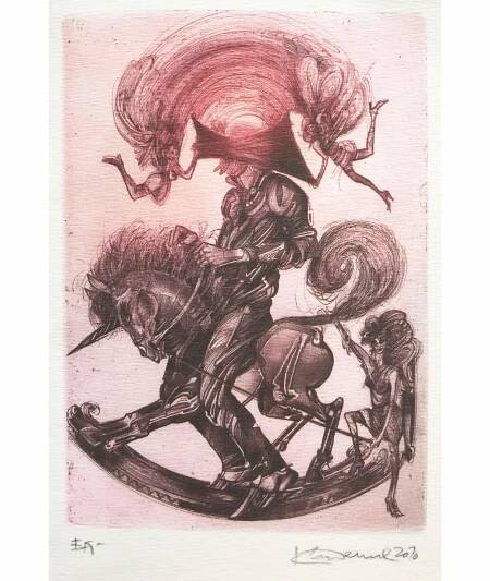 !! Grafik Karel Demel: Don Quijote de la Mancha, z dědictví!!!
