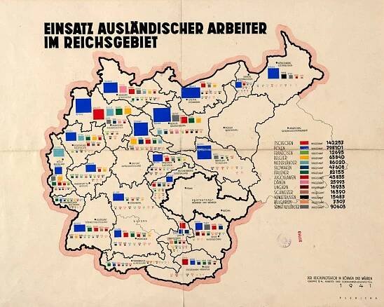 Státní ústřední archiv - výstava Museli pracovat pro Říši 