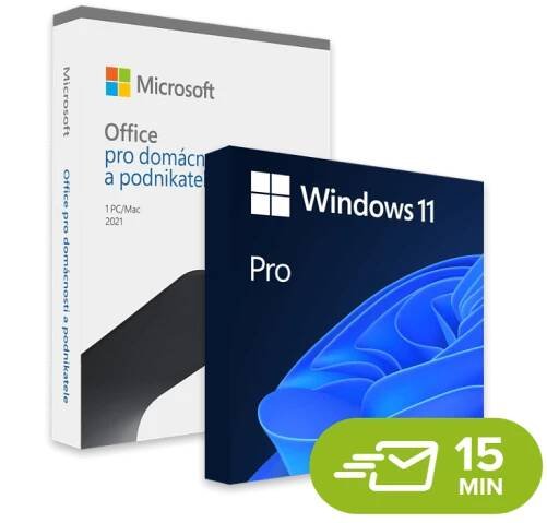 Windows 11 Pro + Office 2021 Home & Business - elektronická licence
