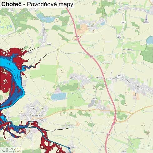 Choteč - mapy | Kurzy.cz