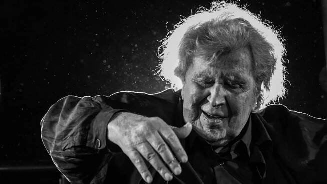 Mikis Theodorakis bei einem Konzert im Kallimarmaron Stadium in Athens am 19.Juni 2017