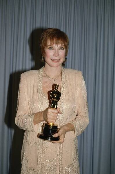 Shirley MacLaine and her Oscar.