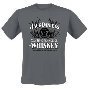 Tričko z Jack Daniel's - Vintage Logo - Muži - charcoal
