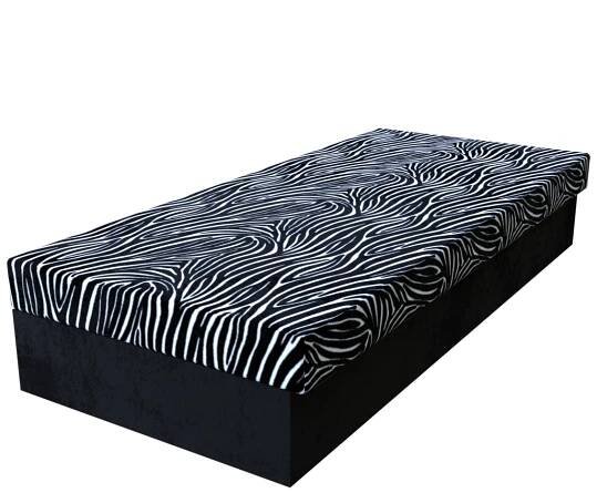 Válenda Zebra/černá s úložným prostorem | Válendy | AKCE | Nábytek a čalounictví Králík