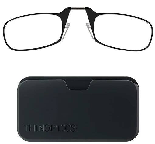 ThinOptics Black Pod/Black Glasses +1.00